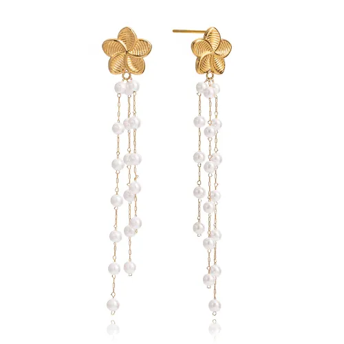 Starfish Pearl Earrings - Product Image
