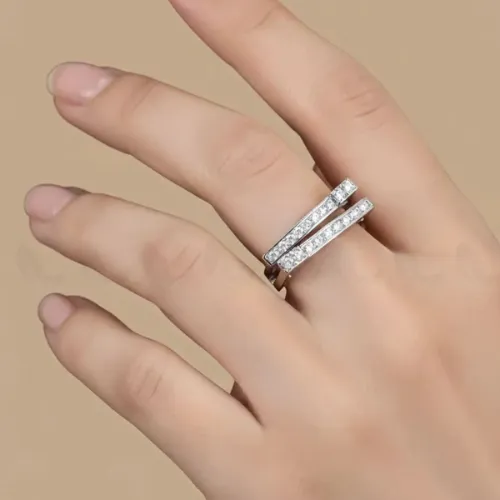 Double Trouble Cluster Pave Ring - Product Image